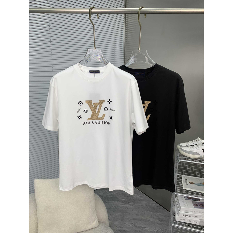 l**is V*t*n logo printed t-shirt white