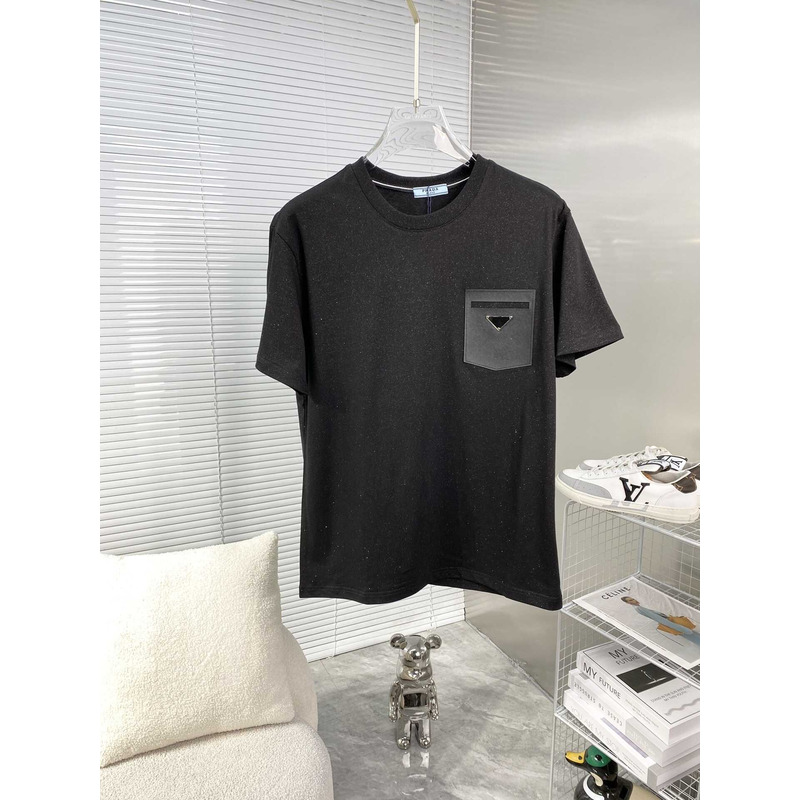 Pra*a cotton pocket t-shirt black