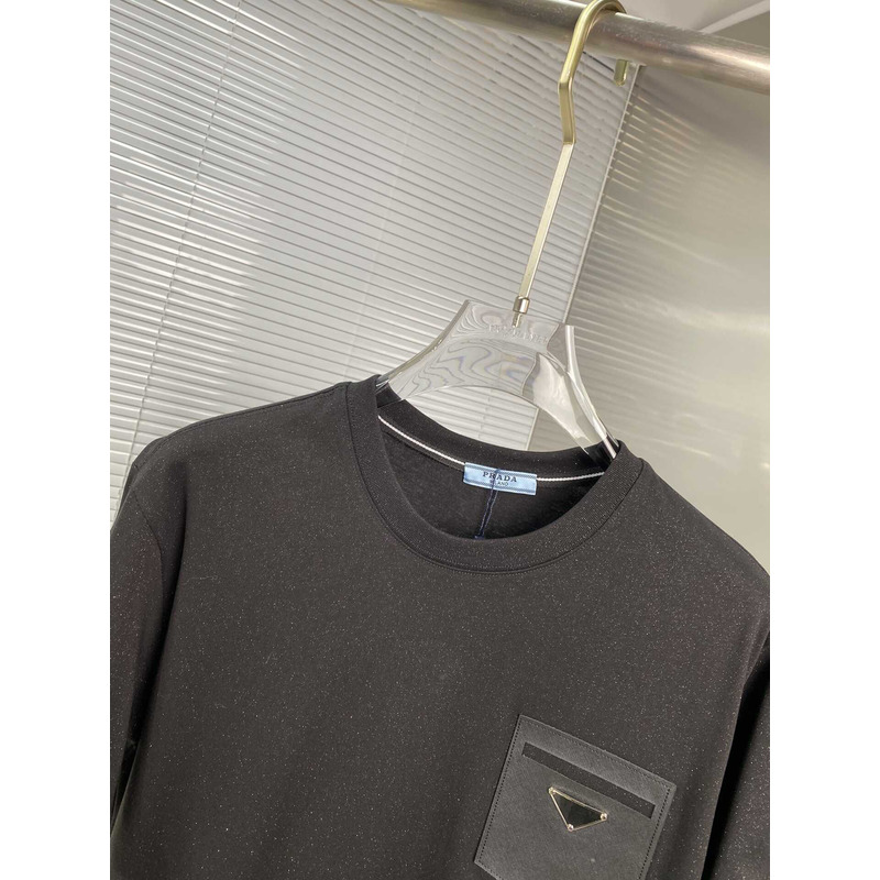 Pra*a cotton pocket t-shirt black