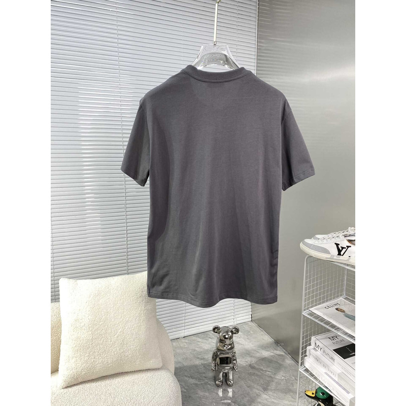 Loewe Embroidered Cotton T-Shirt Grey