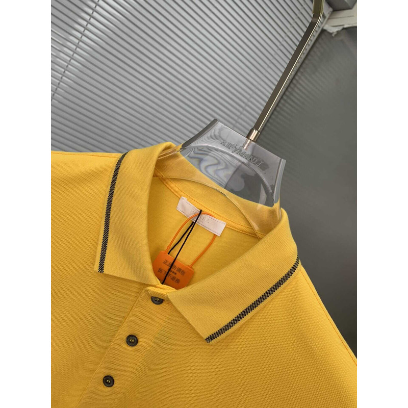 Pra*a logo embroidered polo shirt yellow