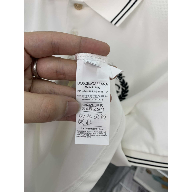 Dolce & Gabbana Cotton Polo Shirt White