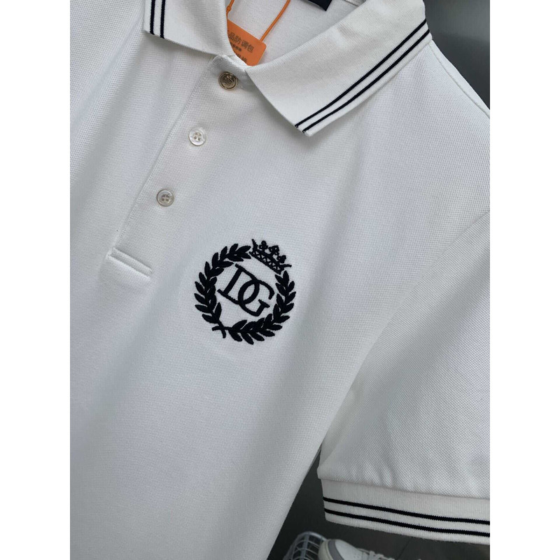 Dolce & Gabbana Cotton Polo Shirt White