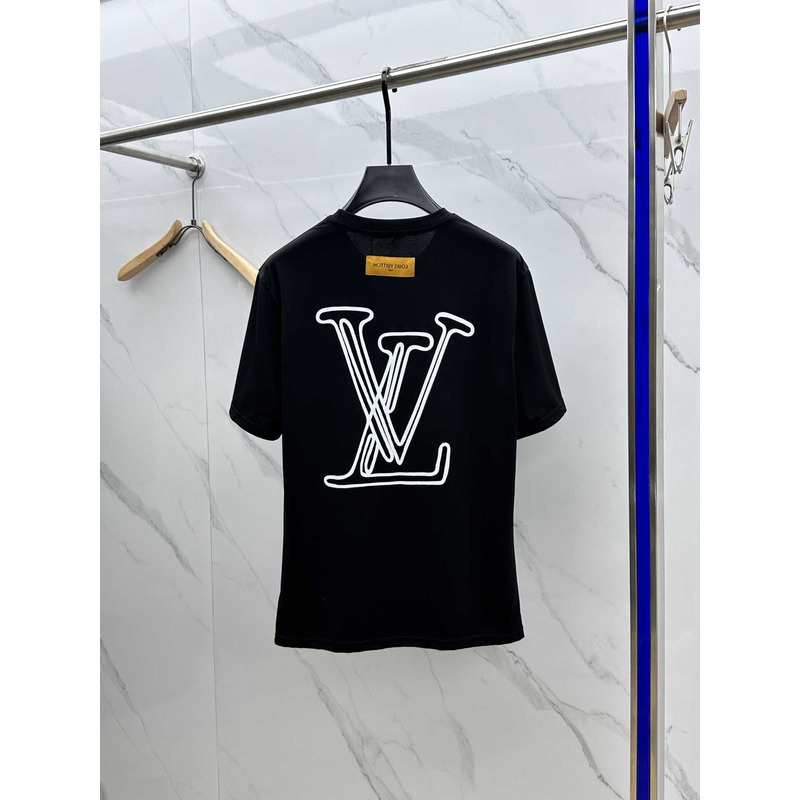 l**is V*t*n logo print t-shirt black