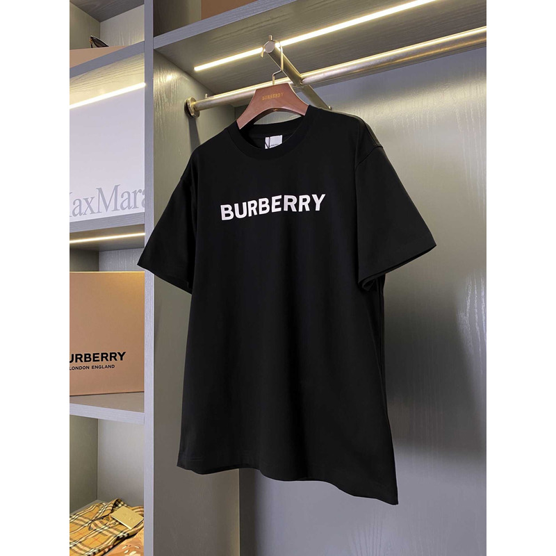 B**rry logo cotton t shirt black