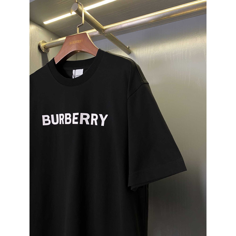 B**rry logo cotton t shirt black