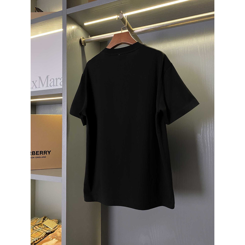 B**rry logo cotton t shirt black