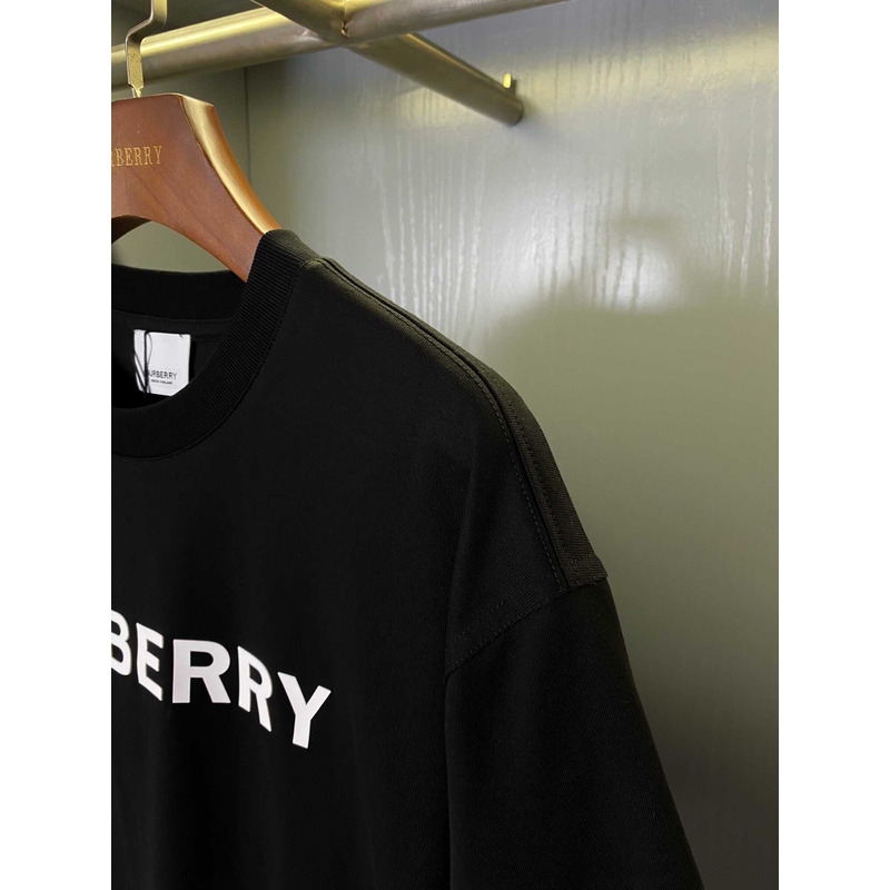 B**rry logo cotton t shirt black