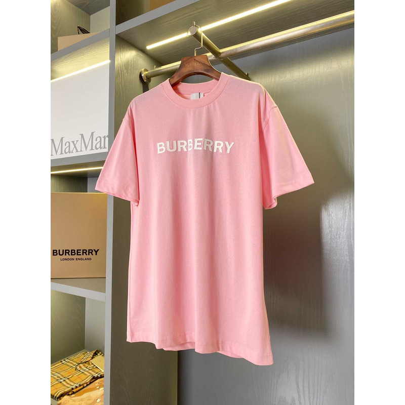 B**rry logo cotton t shirt pink