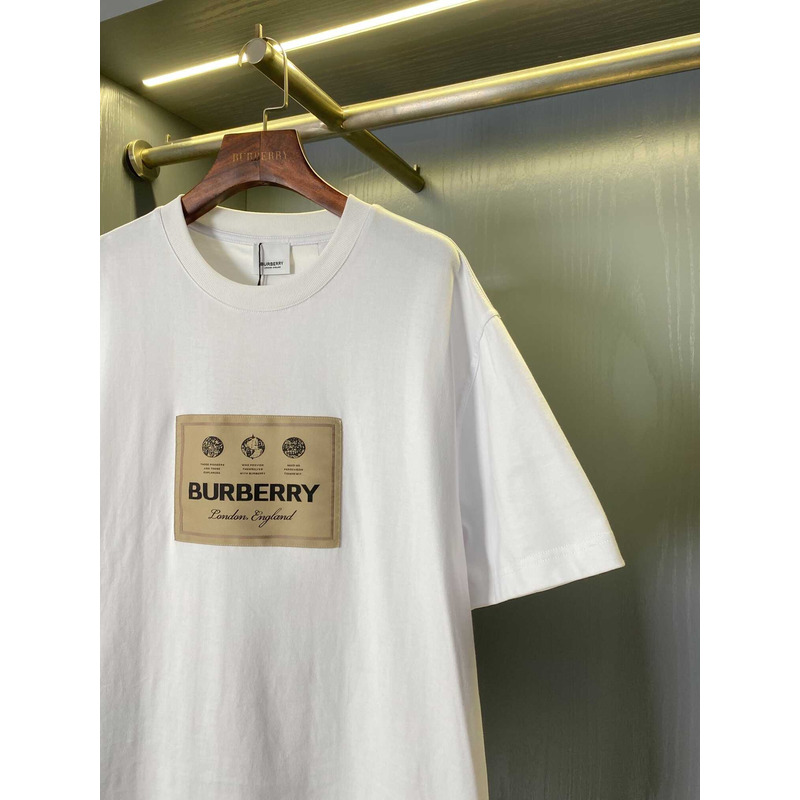 B**rry logo cotton t shirt white