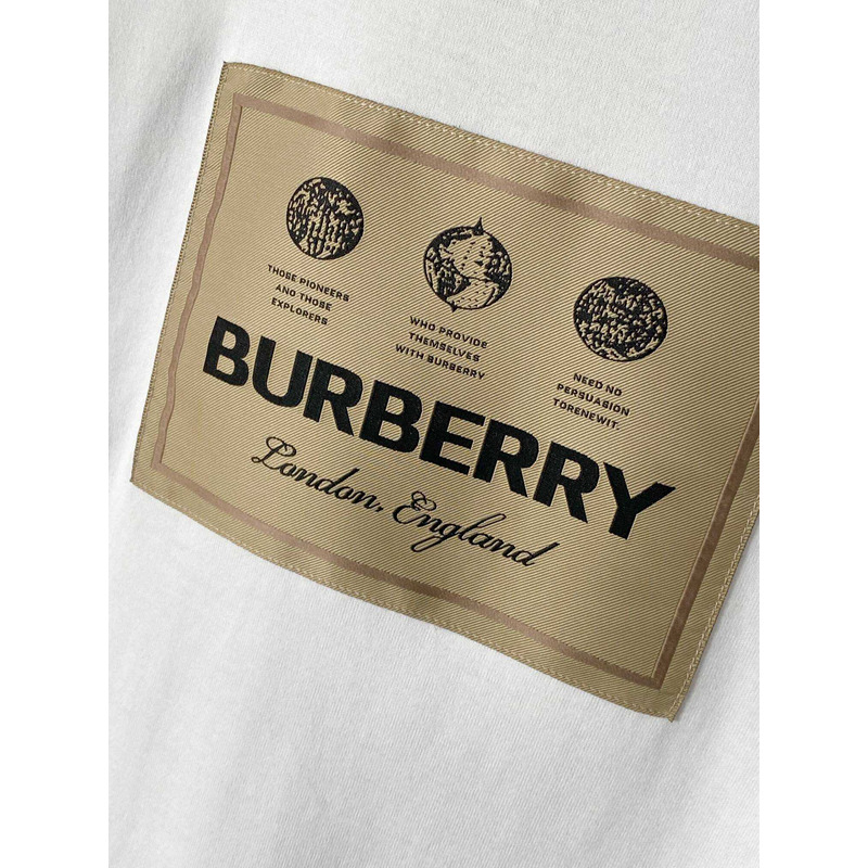 B**rry logo cotton t shirt white