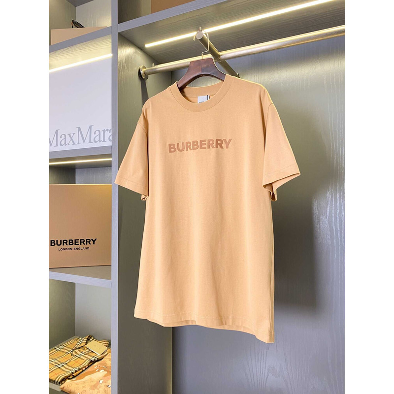 B**rry logo print cotton t-shirt camel