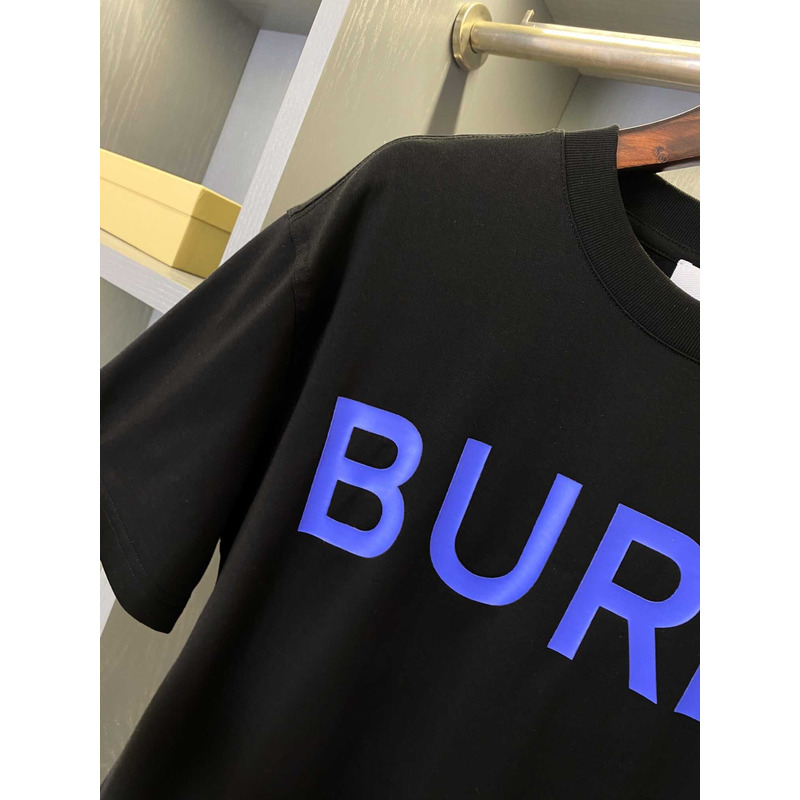 B**rry logo printed cotton t-shirt black&blue