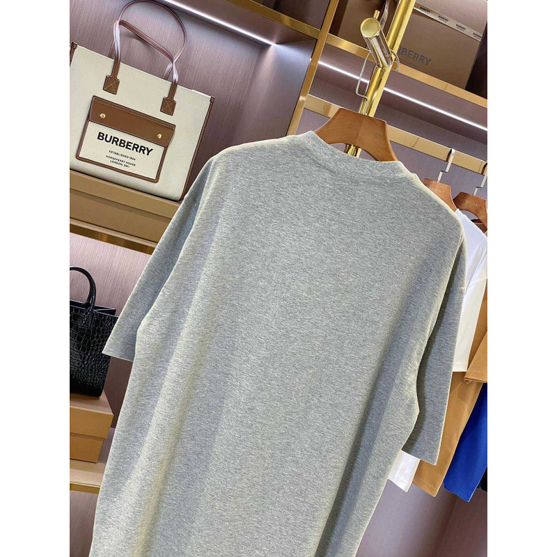 B**rry micro-label printed cotton t-shirt gray