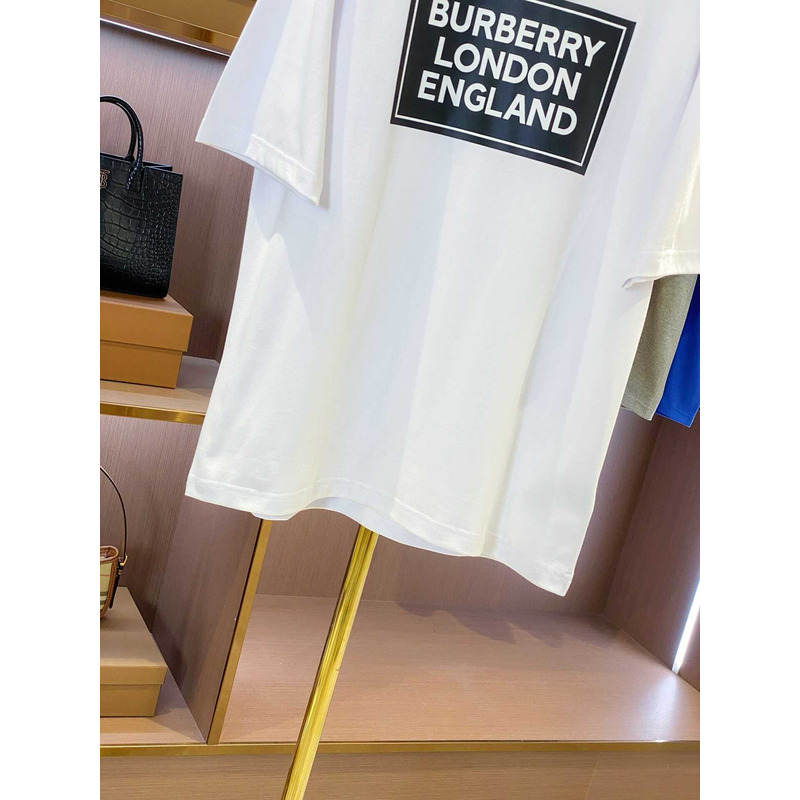 B**rry micro-label printed cotton t-shirt white