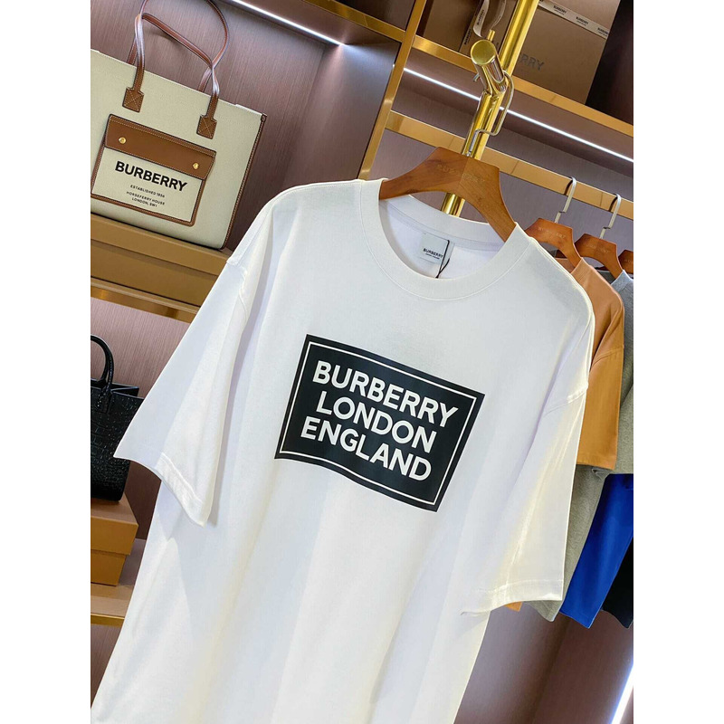 B**rry micro-label printed cotton t-shirt white