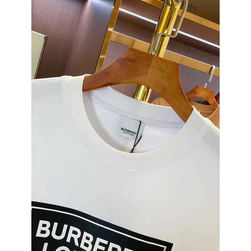 B**rry micro-label printed cotton t-shirt white