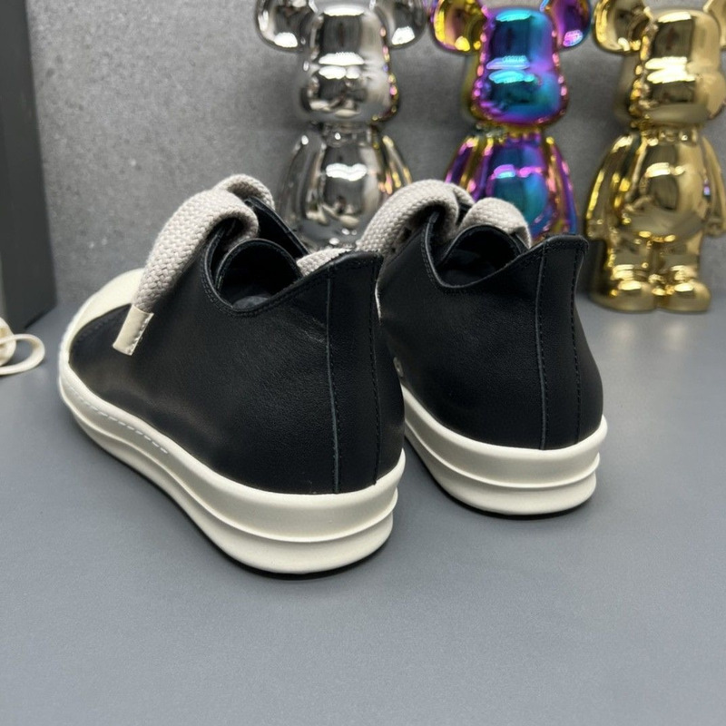 Rick Owens Fogachine Leather Sneakers Black