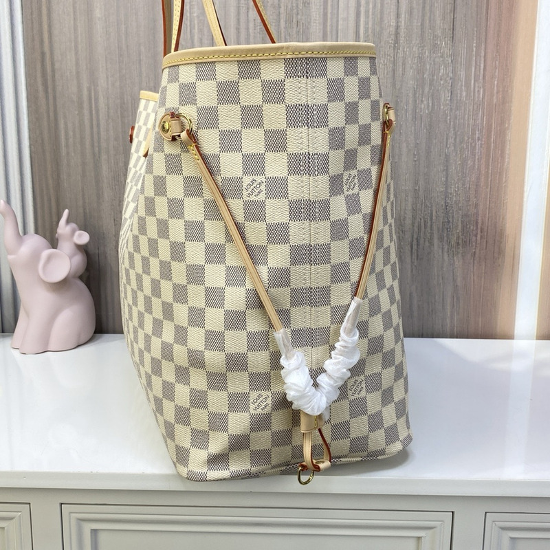 l**is V*t*n neverfull damier azur rose ballerina lining large