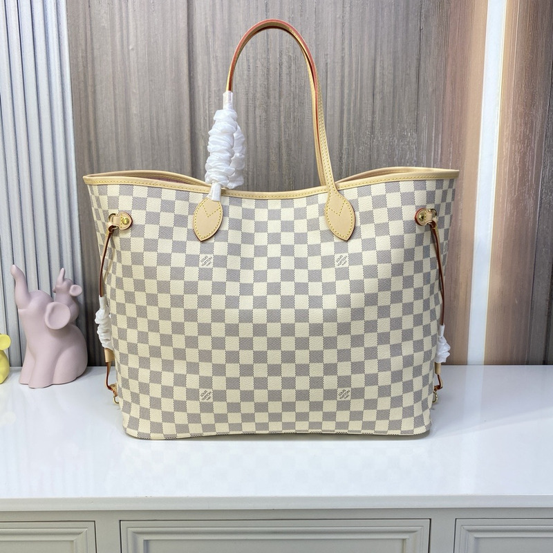 l**is V*t*n neverfull damier azur rose ballerina lining large