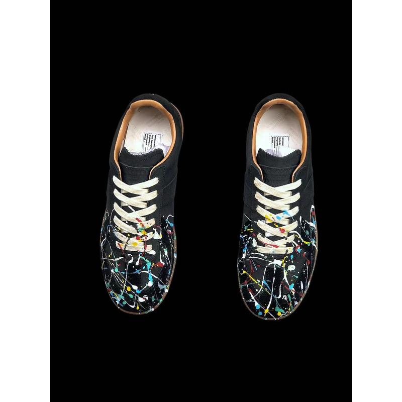 Maison Margiela Paint Drop Sneakers Black