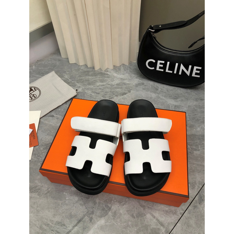 H**mes chypre sandals white