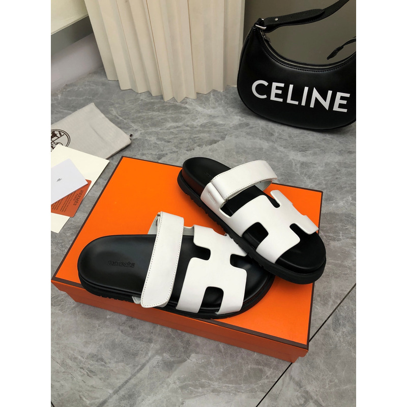 H**mes chypre sandals white