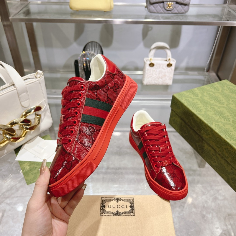 G*u*i ace gg crystal canvas - red sneaker