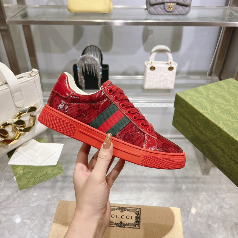 G*u*i ace gg crystal canvas - red sneaker