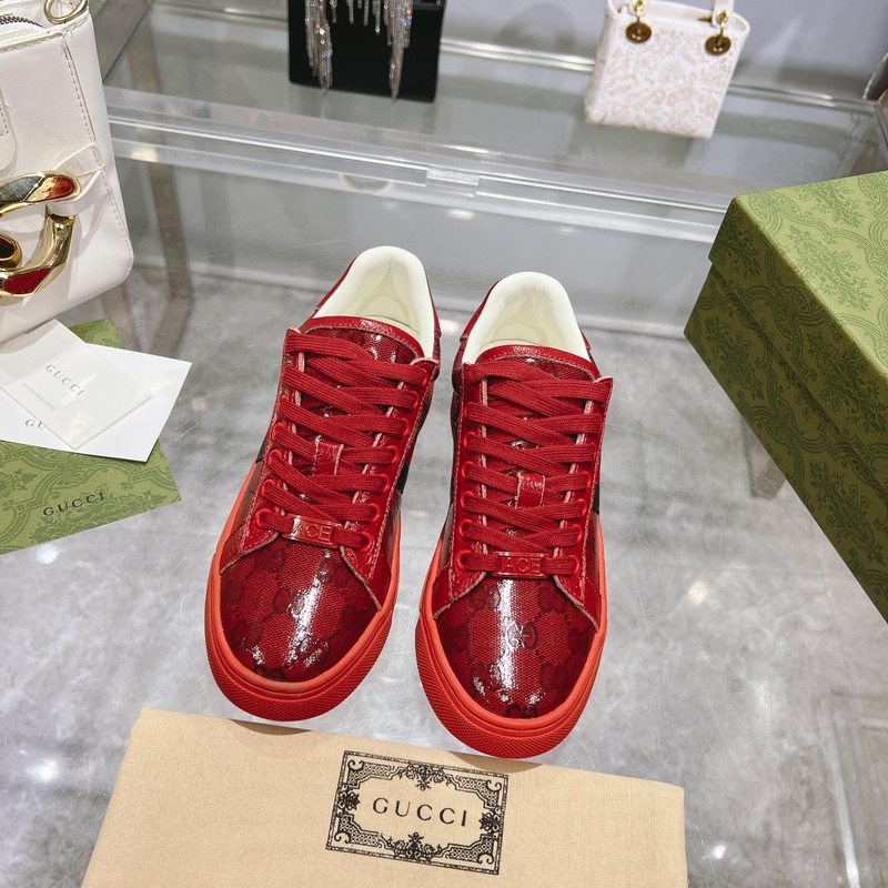 G*u*i ace gg crystal canvas - red sneaker