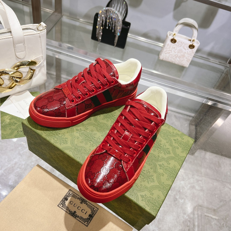 G*u*i ace gg crystal canvas - red sneaker