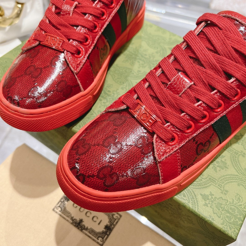 G*u*i ace gg crystal canvas - red sneaker