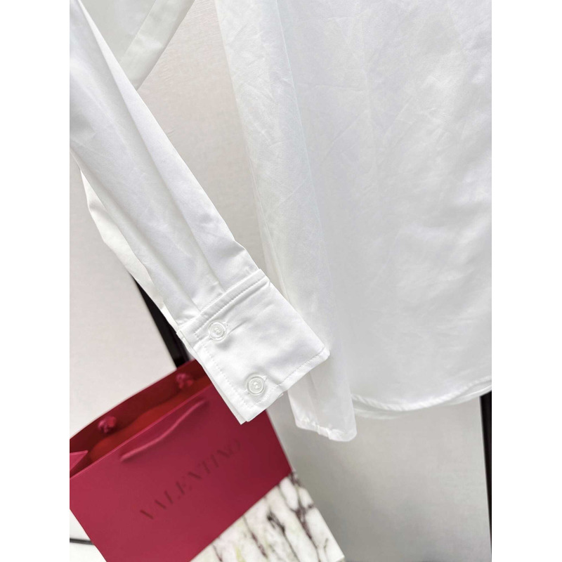 Valentino Cotton Popeline Top White