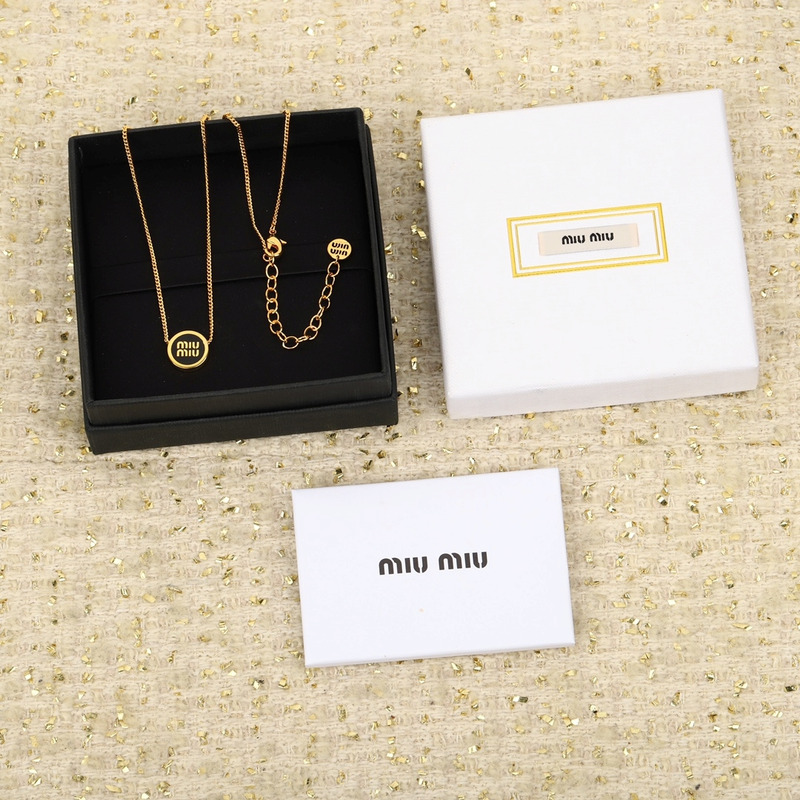 Miu Miu Necklaces & Pendants Gold Color