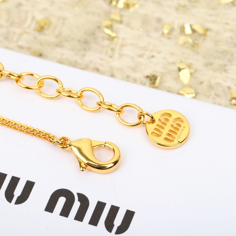 Miu Miu Necklaces & Pendants Gold Color