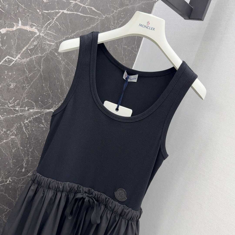 Moncler Cotton Blend Dress Black