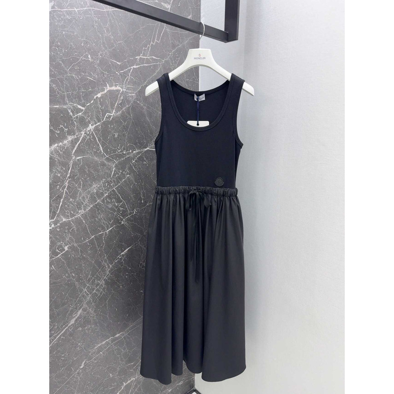 Moncler Cotton Blend Dress Black