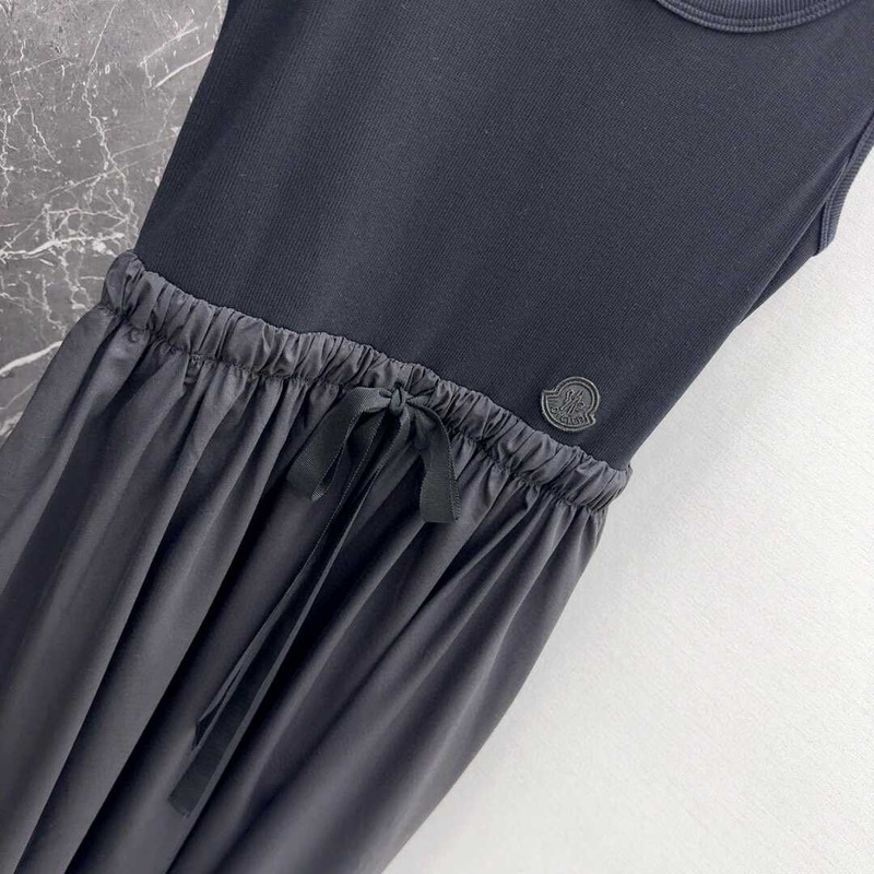 Moncler Cotton Blend Dress Black