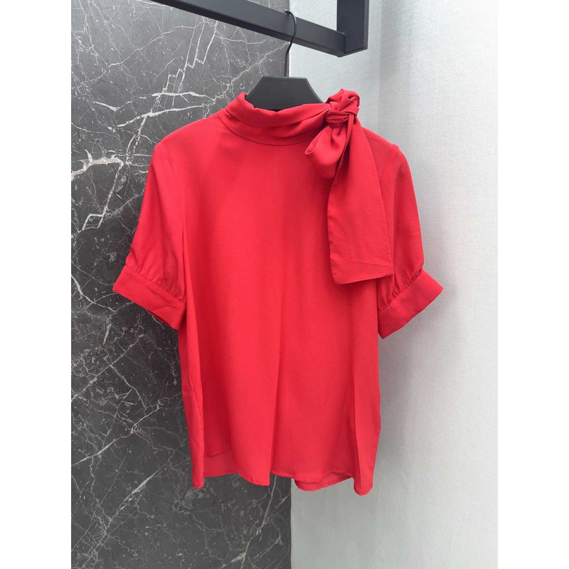 Valentino Georgette Top Red