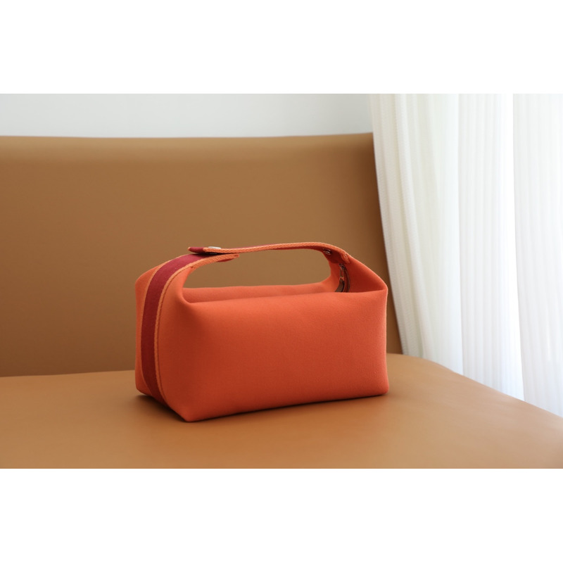 H**mes bride-a-brac case cotton orange