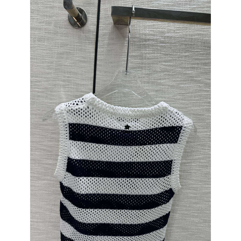 D*or logo knitwear tank top black