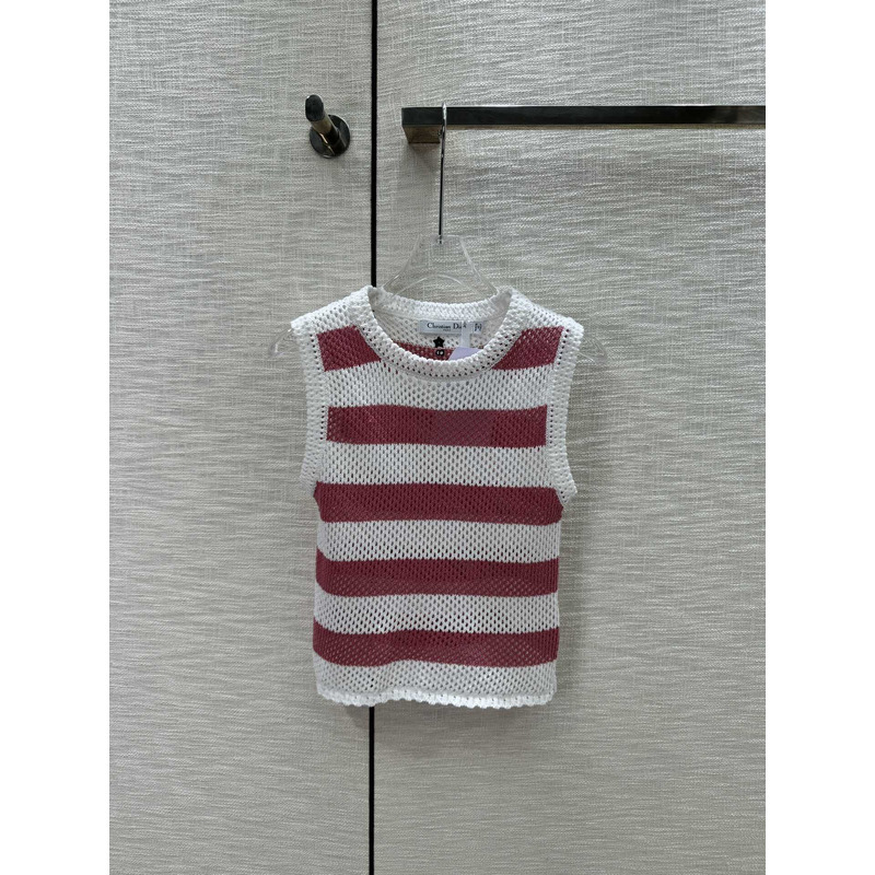 D*or logo knitwear tank top red