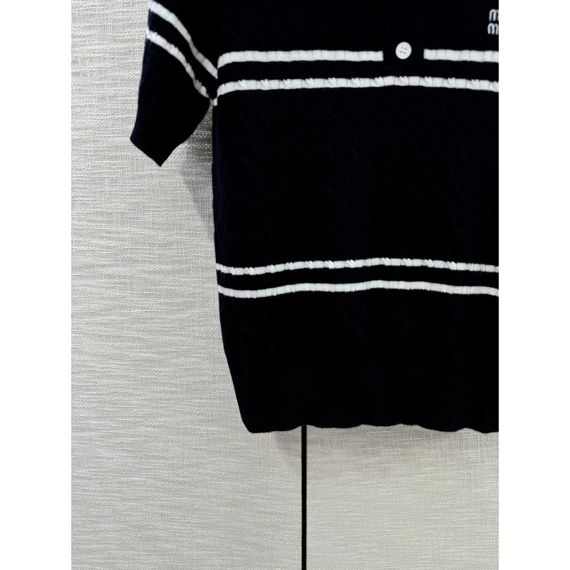 Miu Miu Knit Short Sleeve Black