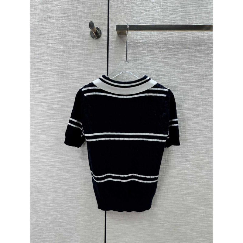 Miu Miu Knit Short Sleeve Black