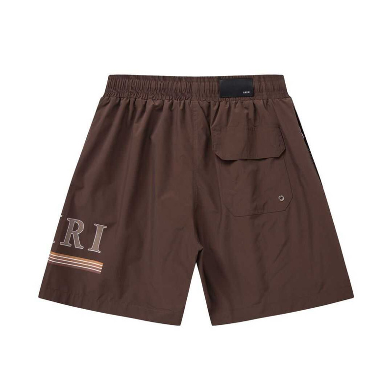 Amiri Printed Logo Shorts Brown