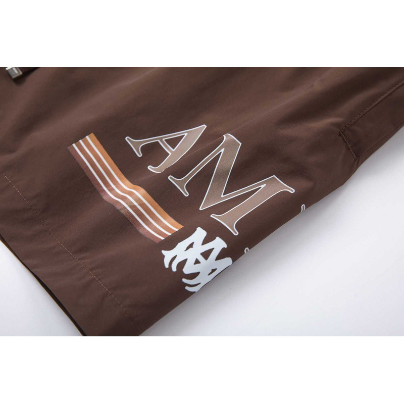 Amiri Printed Logo Shorts Brown