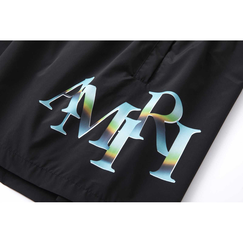 Amiri Printed Logo Shorts Black