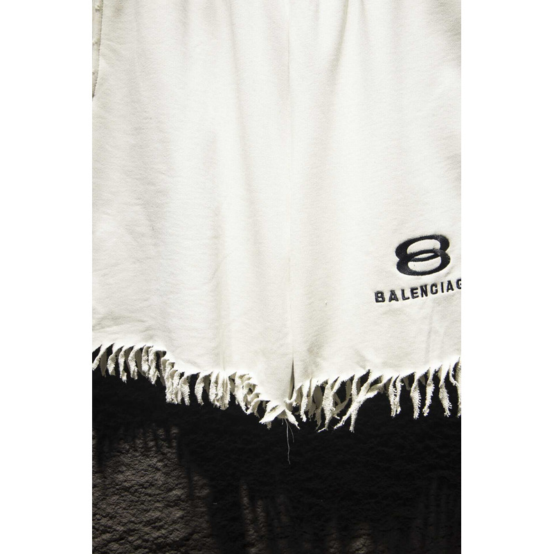 Ba*len*cia*ga embroidered cotton shorts white