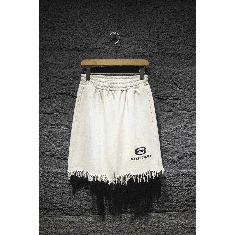 Ba*len*cia*ga embroidered cotton shorts white