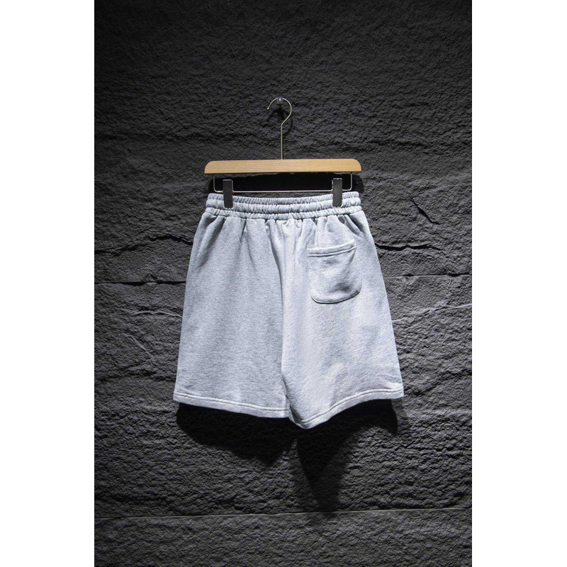 Chrome Heart Embroidered Cotton Shorts Grey